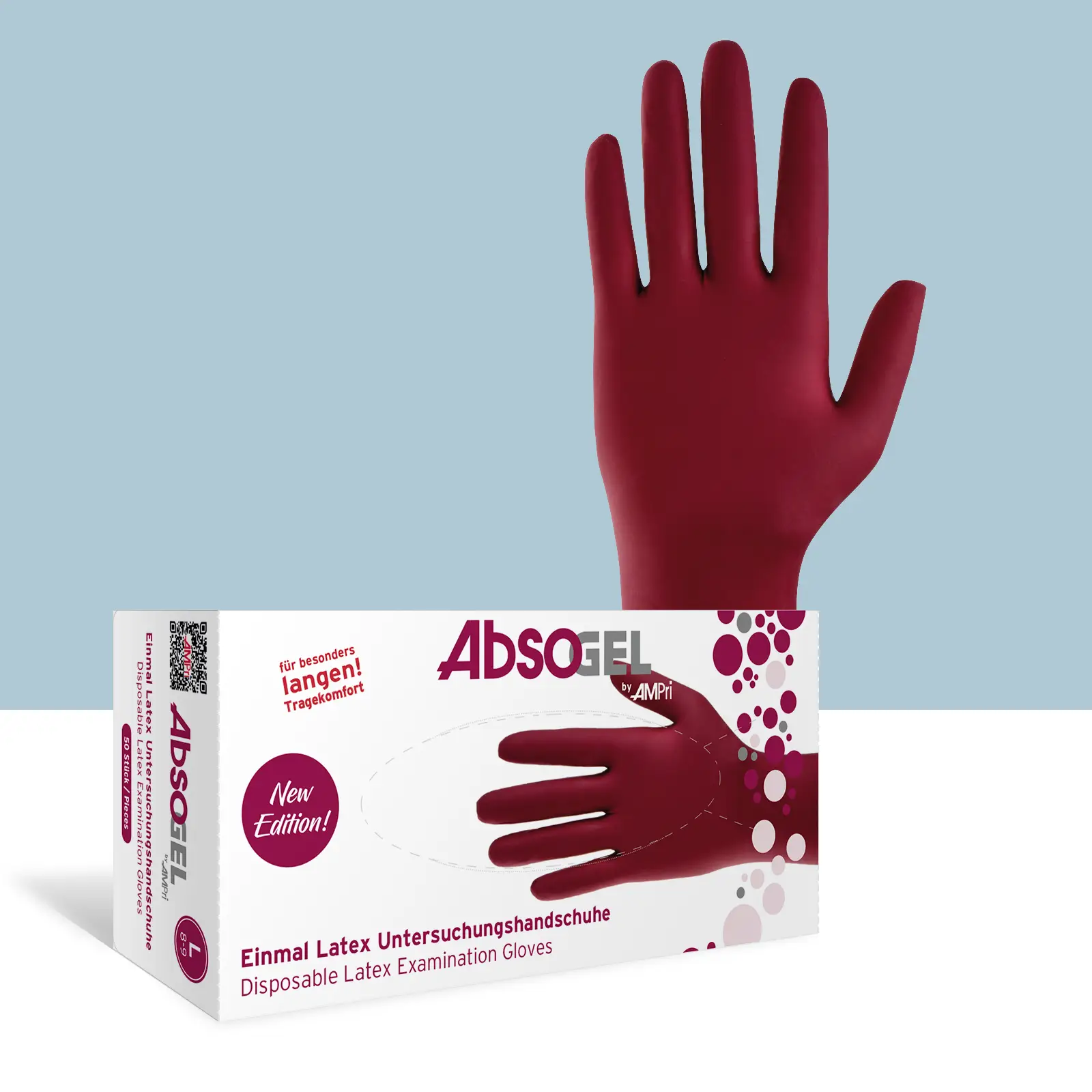 Rukavice Absolgel lateks 300 mm 50/1- 01045