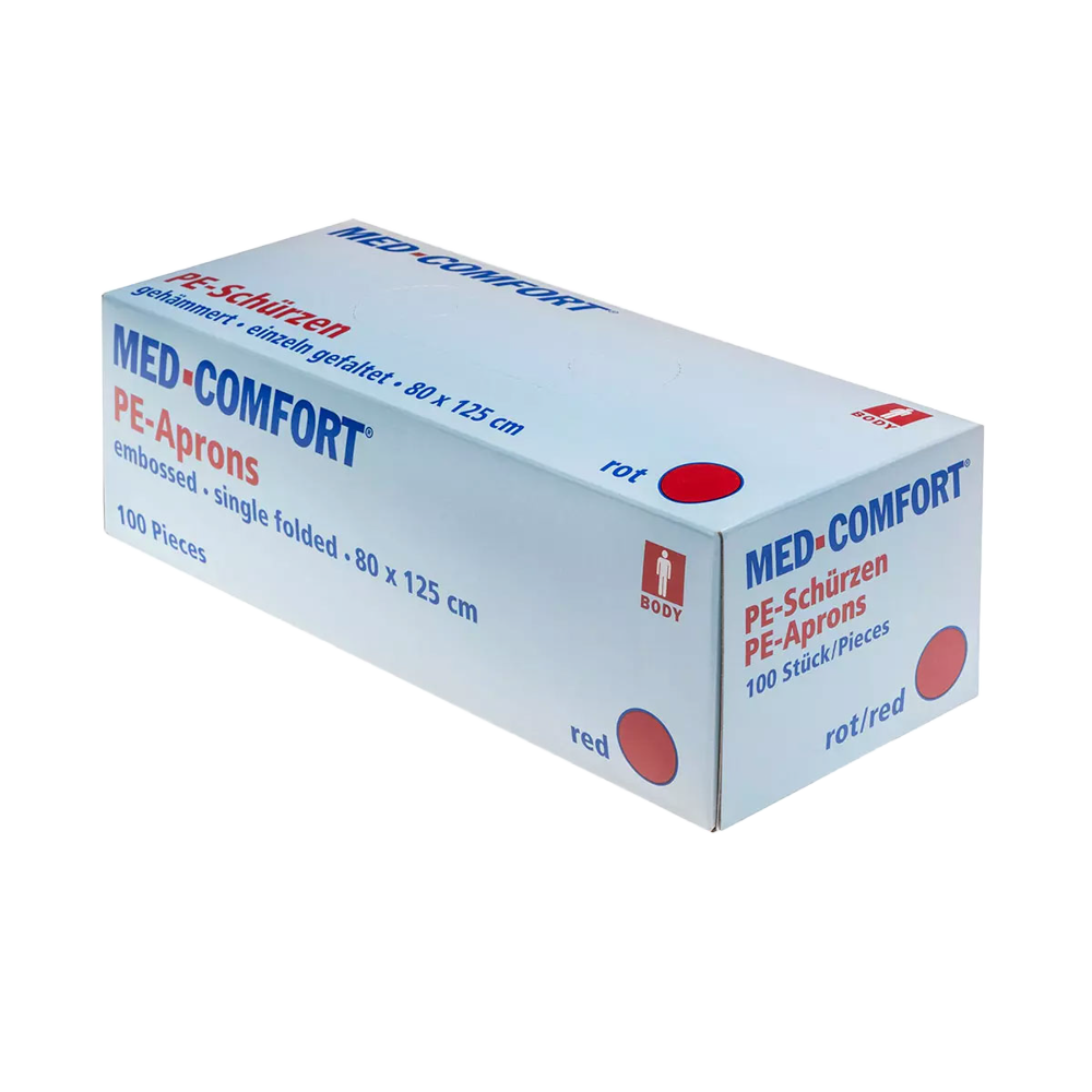 05021-R-BOX Pregača PE light 80x125 cm, crvena 100/1