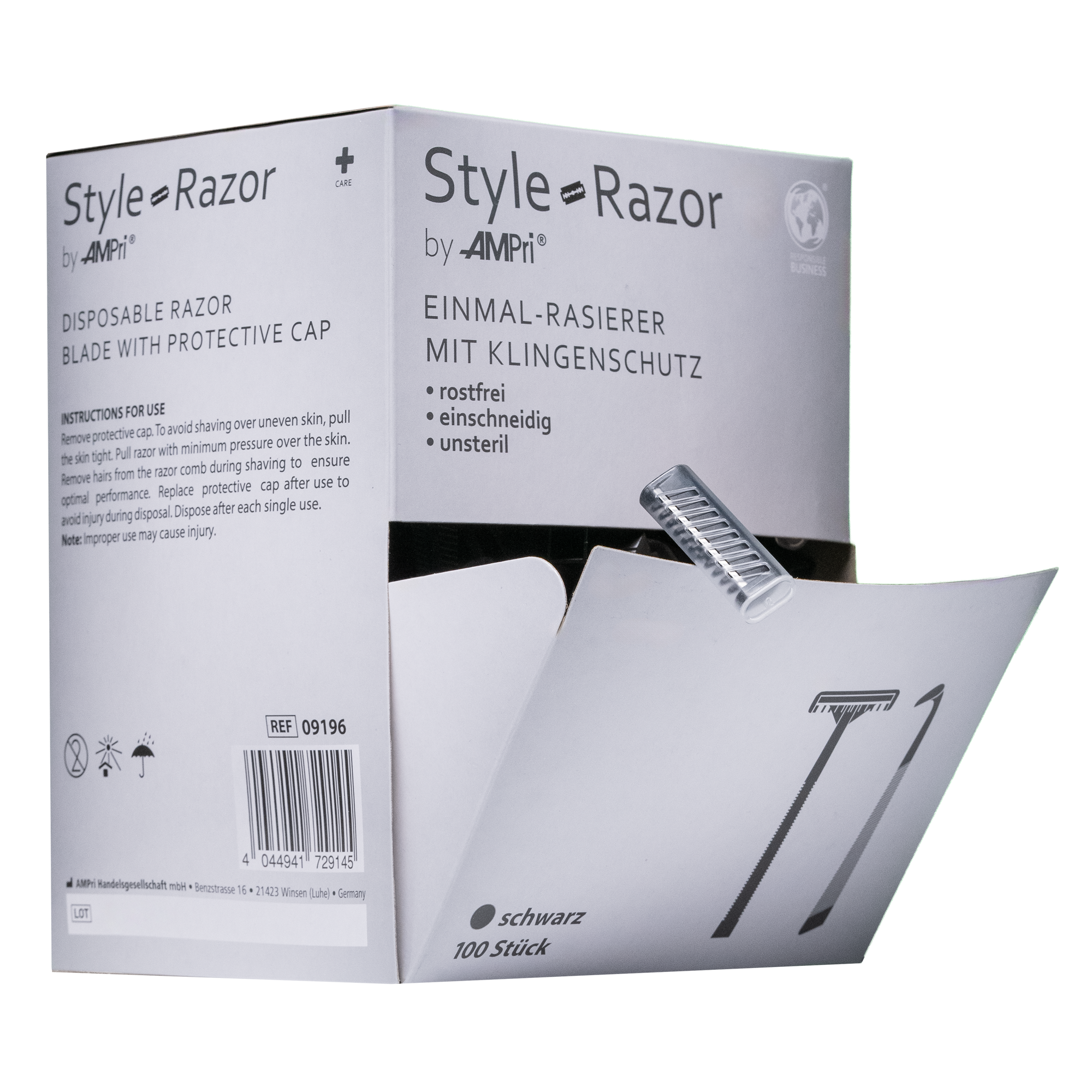 09196 Britvice Style jednokratne  1 oštrica crne 100/1