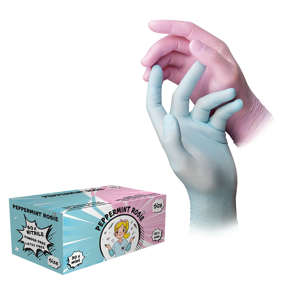 118-300-XS Rukavice Style Peppermint Rosie nitril Mix 60/1 XS