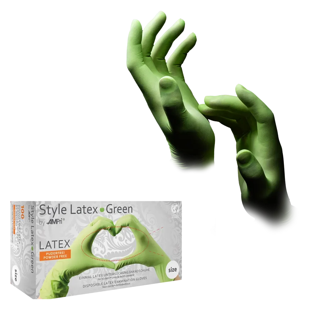 14-026-XS Rukavice Style Green latex 100/1 XS