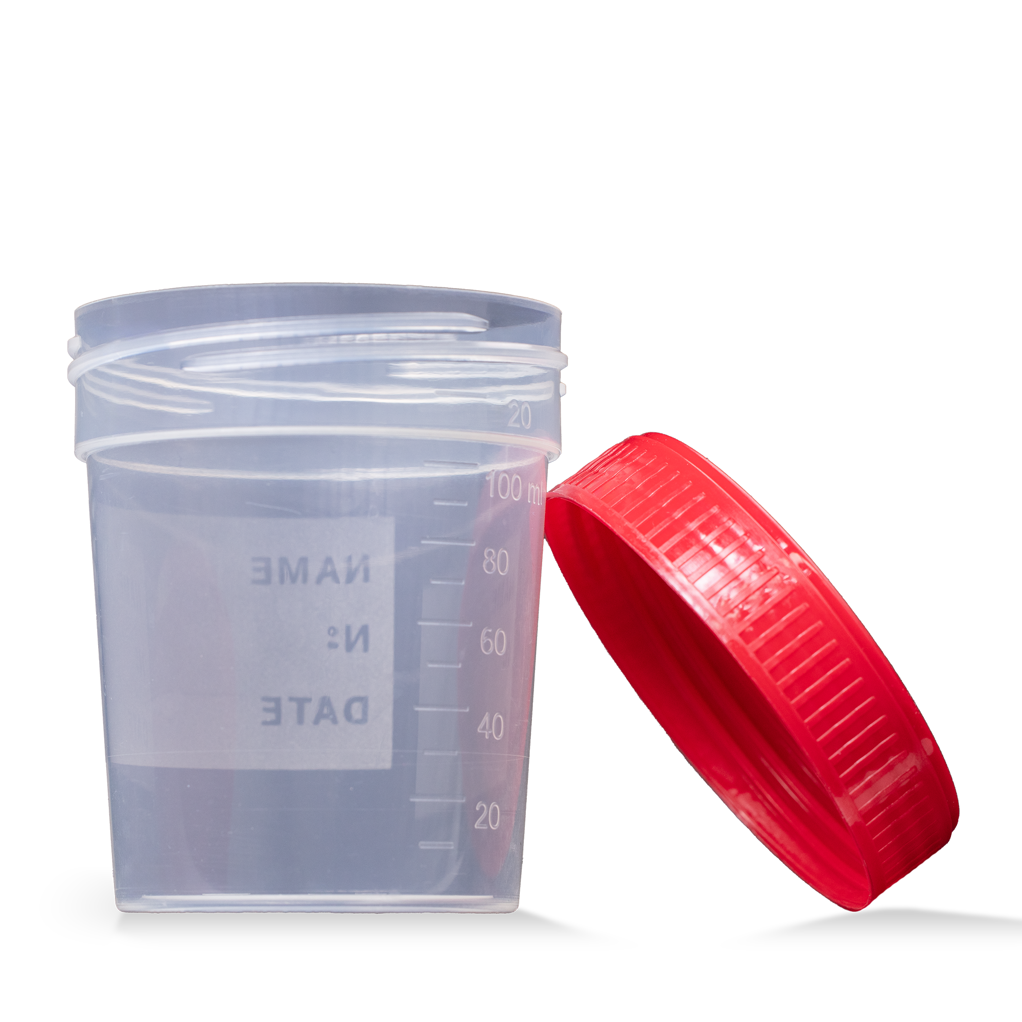 L-09184-R MC Posuda za urin 125 ml sa crvenim zatvaračem