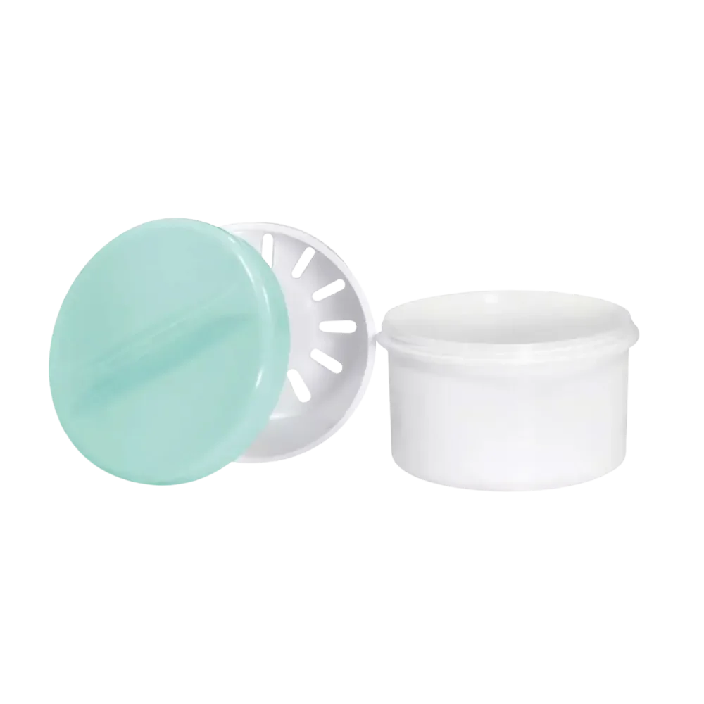 L-09198-G MC Spremnik za proteze bijeli sa zelenim poklopcem