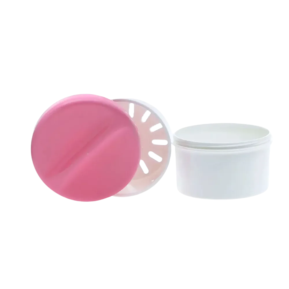 L-09198-P MC Spremnik za proteze BIJELI s rozim poklopcem